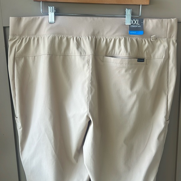 Columbia New w Tag Tan Women's Trail Pant Straight Leg Active Fit Omnishield XXL - Picture 10 of 16